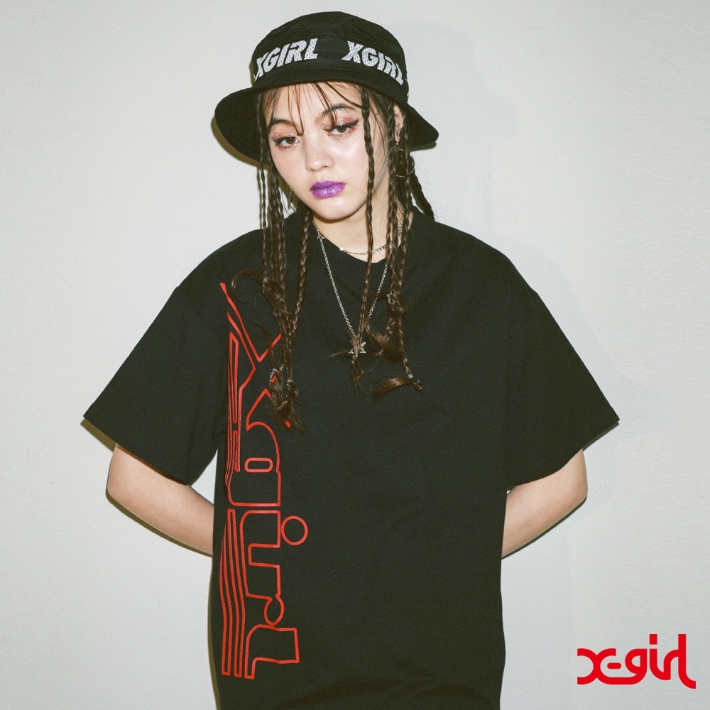 X-girl MAZY BIG LOGO S/S BIG TEE短袖T恤-黑