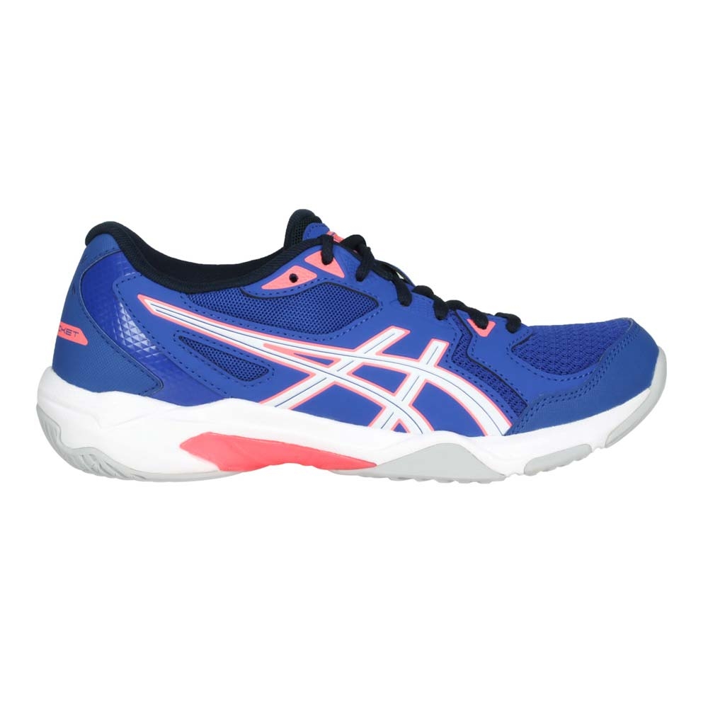 ASICS GEL-ROCKET 10 女排羽球鞋-排球 羽毛球 亞瑟士 1072A056-402 深藍白粉