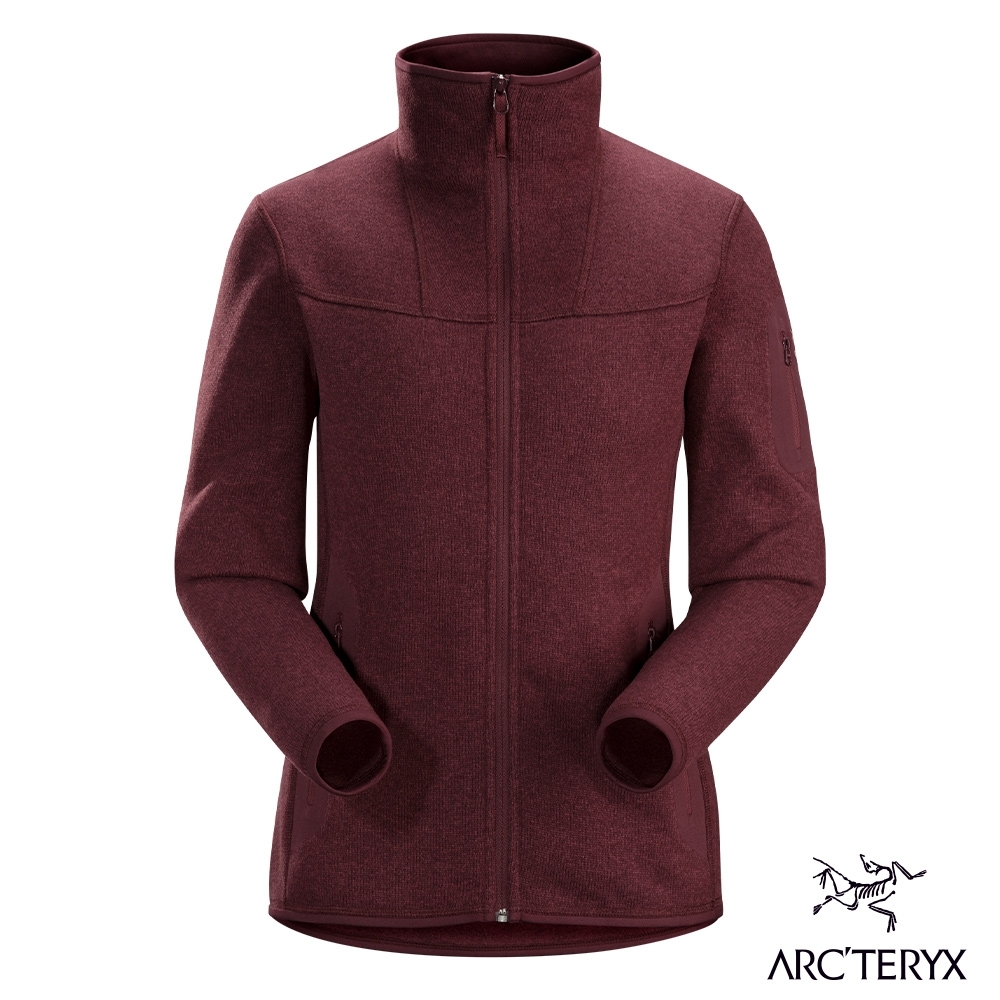 Arcteryx 始祖鳥 女 Covert 針織保暖 刷毛外套 印茄紫