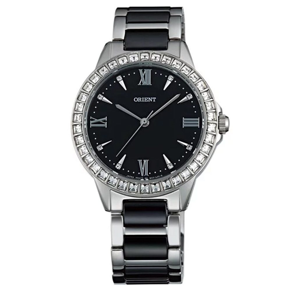 ORIENT 東方錶 經典系列 晶鑽羅馬陶瓷腕錶 34mm / FQC11003B