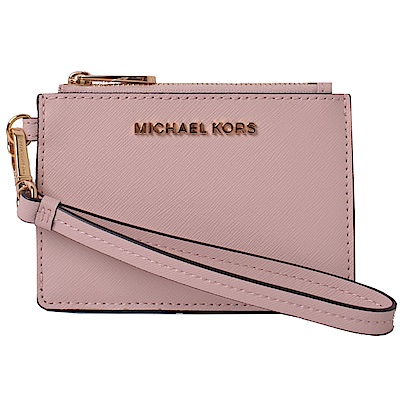 MICHAEL KORS KINSLEY 卡片吊飾零錢包卡夾包-粉