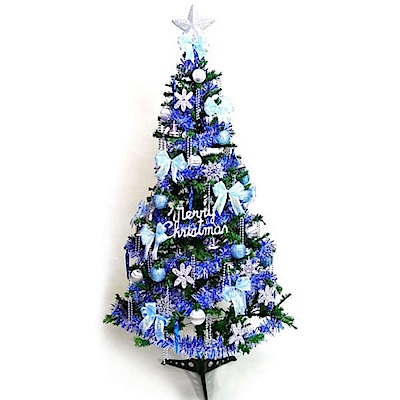 摩達客耶誕★超級幸福15尺/15呎(450cm)一般型裝飾綠聖誕樹 (+藍銀色系配件組)(不含燈)本島免運費