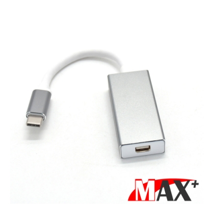 Max+ Type-C(公)轉Mini DisplayPort(母)影音轉接器 銀/15cm