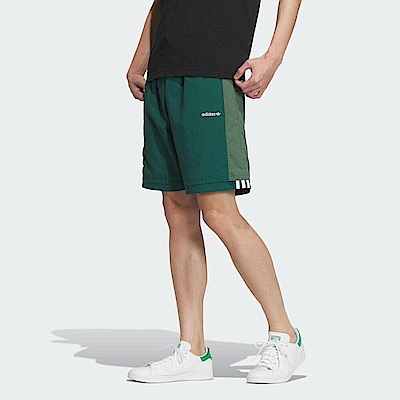 Adidas LT Short M [IU4799] 男 短褲 亞洲版 運動 休閒 經典 三葉草 拼接 彈性腰頭 綠