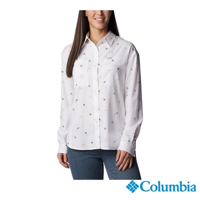 Columbia 哥倫比亞 女款-超防曬UPF50快排長袖襯衫-白色 UAL99870WT / S23