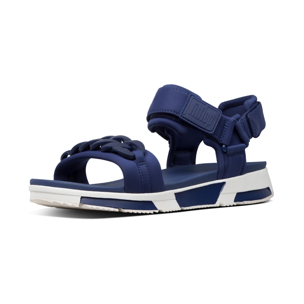 FitFlop HEDA CHAIN BACK-STRAP SANDALS 運動風後帶涼鞋-女(午夜藍