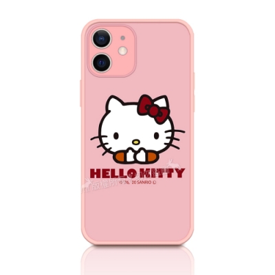 正版授權 Hello Kitty 凱蒂貓 iPhone 12 mini 5.4吋 粉嫩防滑保護殼(經典大頭)