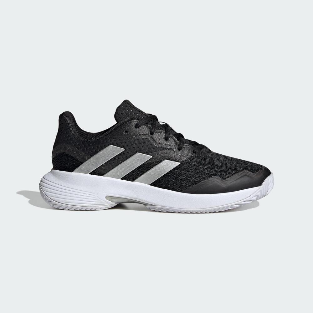 Adidas Courtjam Control W [ID1545] 女 網球鞋 運動 訓練 透氣 緩震 穩定 黑銀