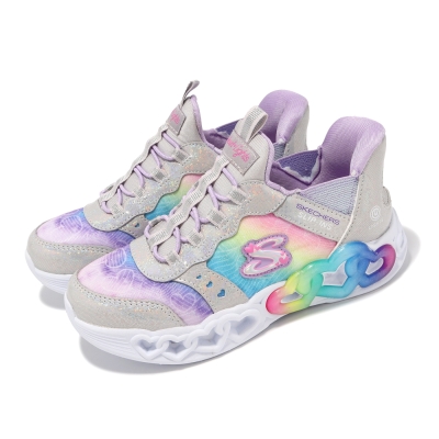 Skechers 兒童燈鞋 S Lights-Infinite Heart Lights 中童 銀 小朋友 發光 閃燈 303755LSMLT