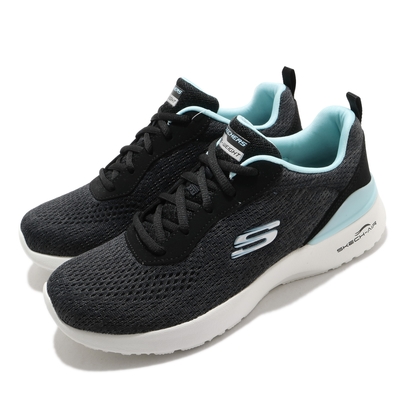 Skechers 休閒鞋 Skech-Air Dynamight 女鞋 記憶鞋墊 舒適 健走鞋 黑 綠 149340-BKTQ