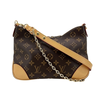 Louis Vuitton LV路易威登 Boulogne 帆布手提/斜背包(M45832-咖)