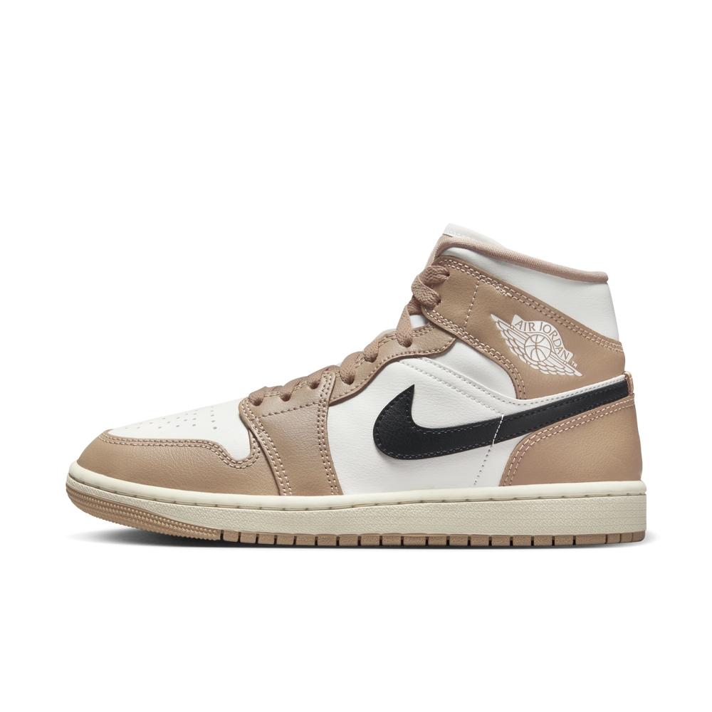 NIKE WMNS AIR JORDAN 1 MID 女籃球鞋-白/咖啡色-BQ6472103 | 籃球鞋