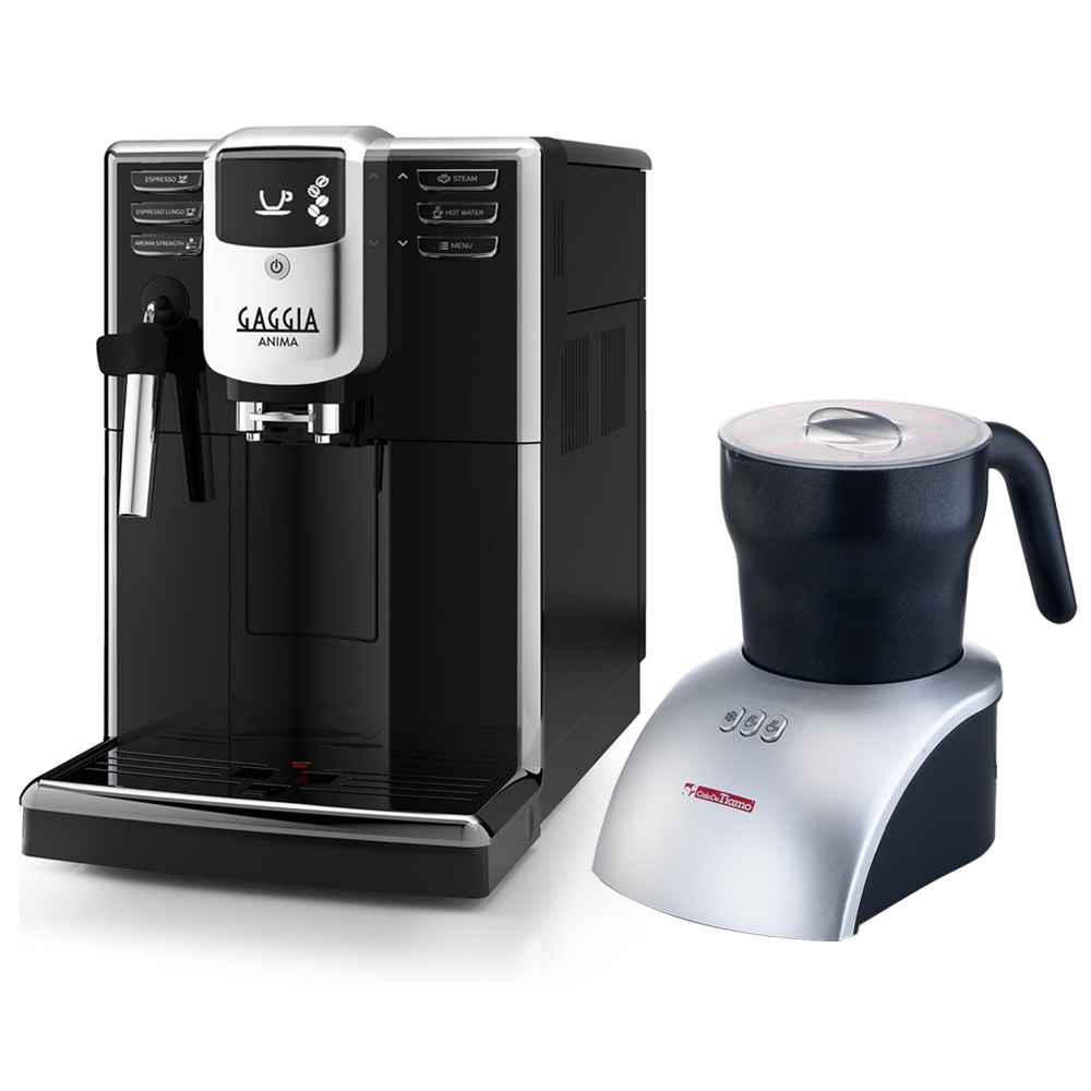 GAGGIA ANIMA 義式全自動咖啡機110V+TIAMO 冰熱兩用電動奶泡壺 300ml(HG7272+HG2409)