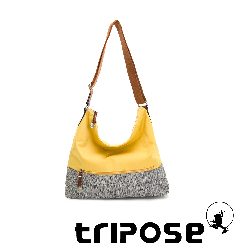 tripose 漫遊系列岩紋輕巧側肩背包 活力黃