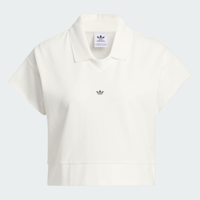 adidas 愛迪達 上衣 女款 短袖上衣 運動 POLO衫 三葉草 亞規 OG POLO SHIRT 米白 IJ5224