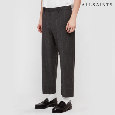 ALLSAINTS ANTE 羊毛格紋修身九分長褲