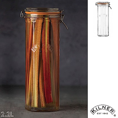 KILNER 復古風扣式玻璃密封貯存罐2.2L