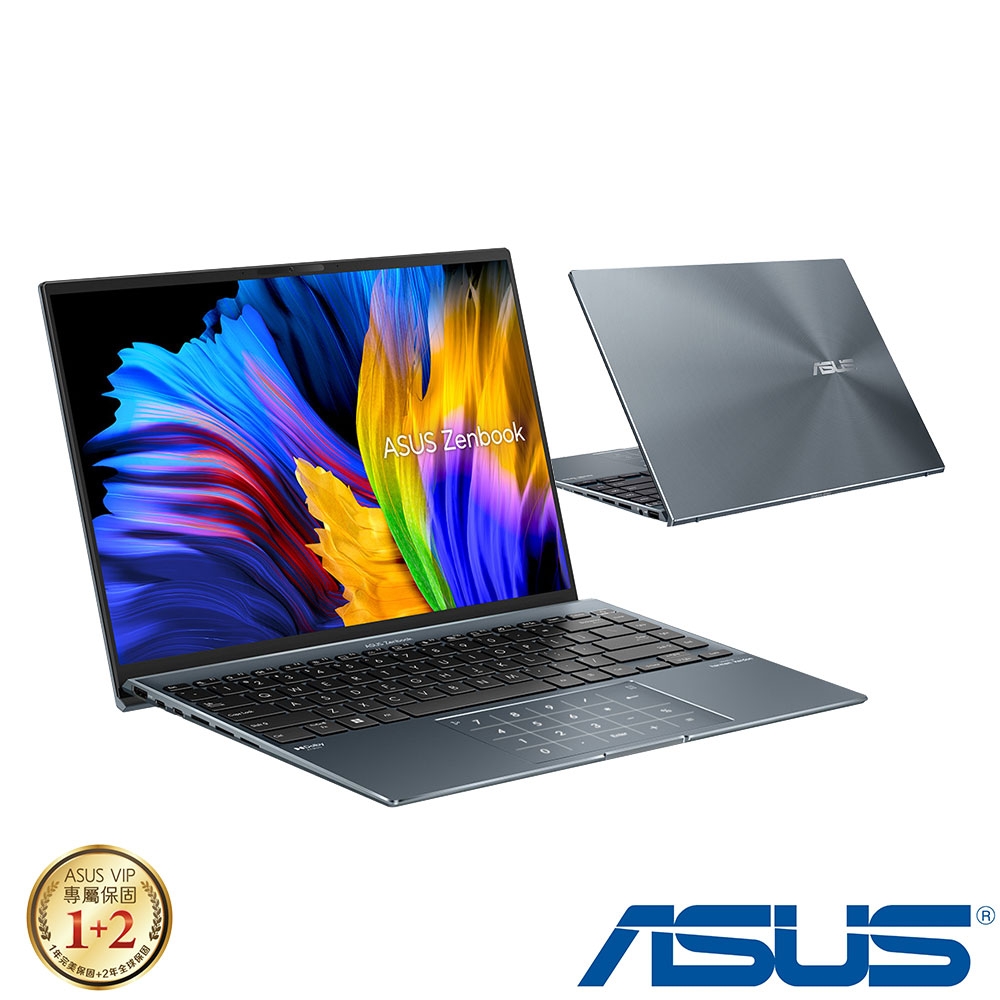 (搭微軟365組合) ASUS UX5401EA 14吋輕薄筆電 (i5-1135G7/16G/512G PCIe SSD/ZenBook 14X/松綠灰)