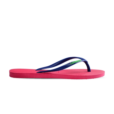 Havaianas Slim Logo Pop Up 女鞋 桃藍色 哈瓦仕 跳色 夾腳拖 拖鞋4119787-1768W