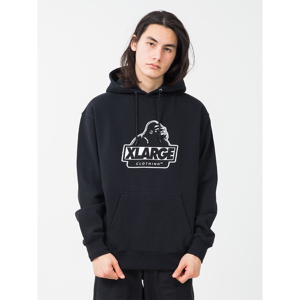 XLARGE SLANTED OG PATCH HOODED SWEAT經典LOGO帽T-黑| Yahoo奇摩購物中心