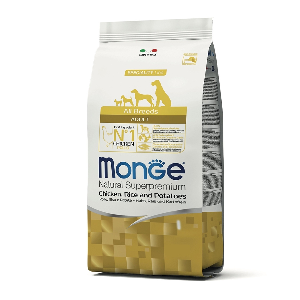 Monge瑪恩吉 天然呵護 成犬糧(雞肉+米+馬鈴薯)2.5kg