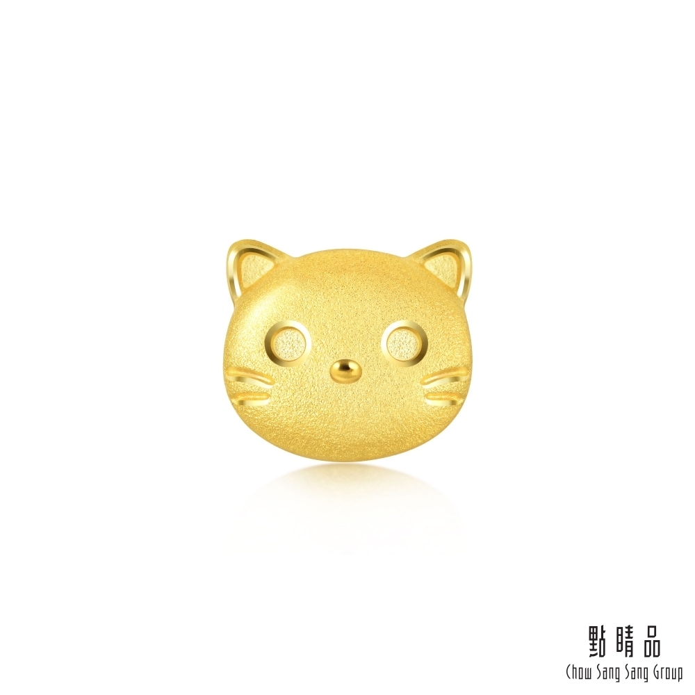 點睛品 小貓 黃金耳環