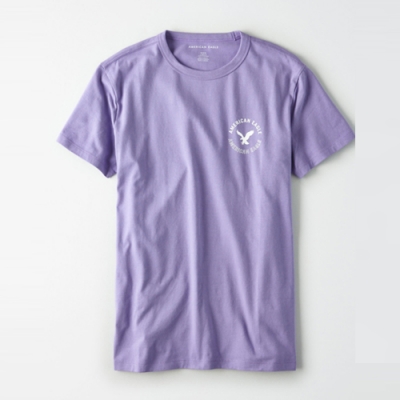 AE 美國老鷹 經典印刷標誌短袖T恤-紫色