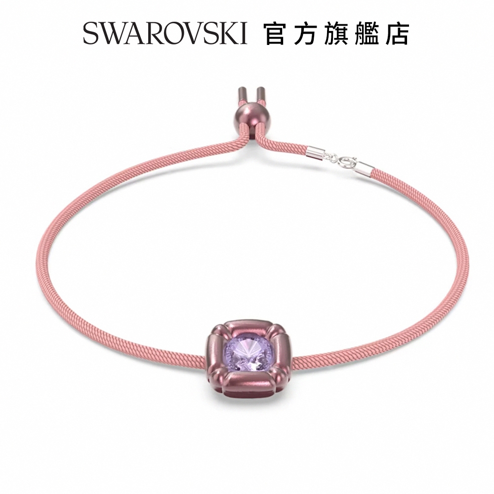 SWAROVSKI 施華洛世奇 Dulcis 項鏈枕形切割, 粉紅色