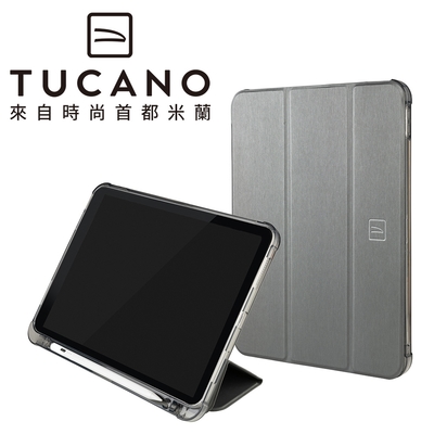 義大利 TUCANO Satin iPad (第10代) 10.9吋 專用 緞面高質感保護殼 - 太空灰色