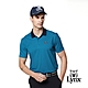 【Lynx Golf】Korea 男款滿版幾何印花山貓繡花短袖POLO衫-藍色 product thumbnail 2