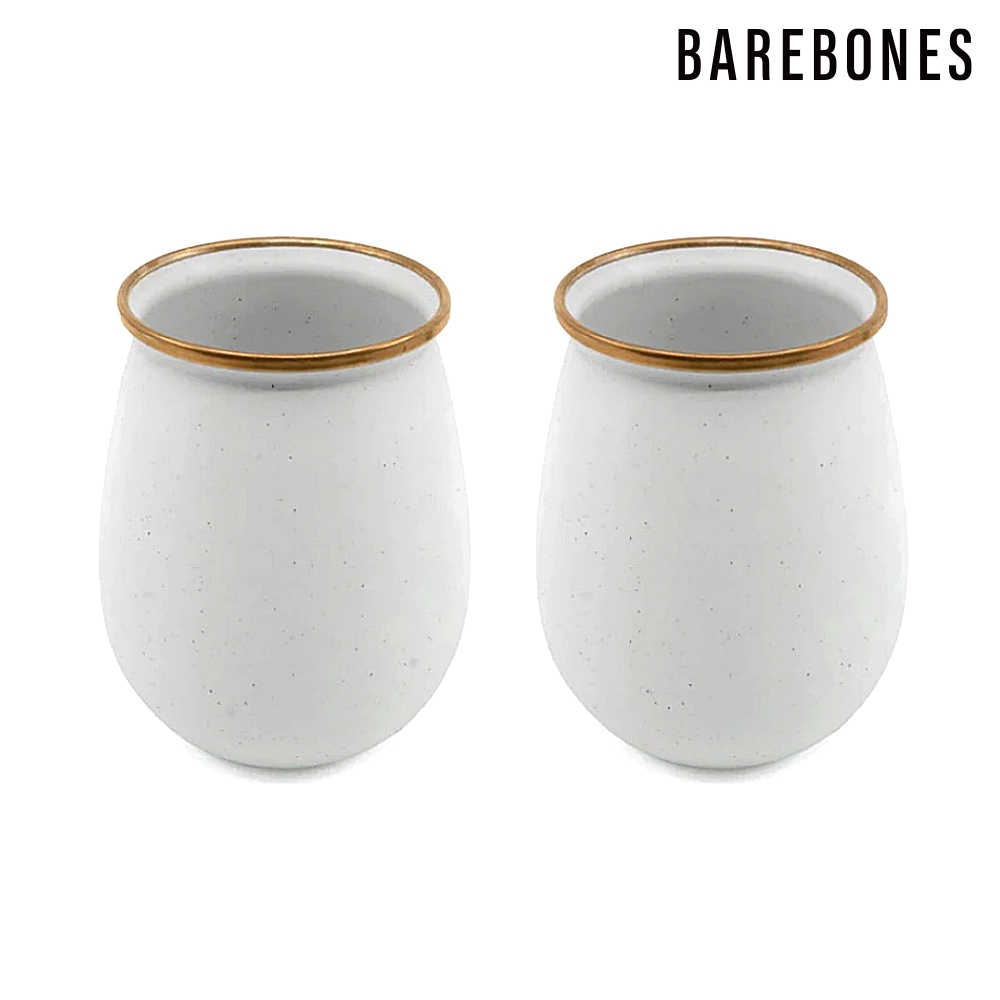 【Barebones】CKW-387 琺瑯不倒翁杯組 Enamel Tumbler Set / 蛋殼白 (兩入一組)