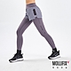 Mollifix 瑪莉菲絲 拼網透氣雙層訓練褲、瑜珈服、Legging(日暮灰) product thumbnail 1