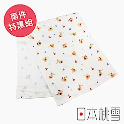 日本桃雪 可愛紗布毛巾超值兩件組(小小馬戲團-松鼠)