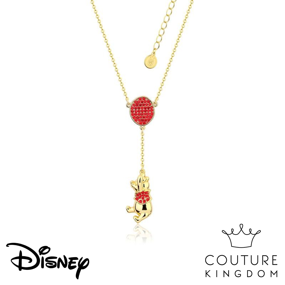 Disney Jewellery by Couture Kingdom 小熊維尼 派對氣球鍍14K金水晶項鍊