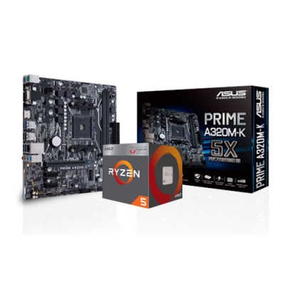 ASUS華碩 PRIME A320M-K +AMD R5 3400G 組合套餐