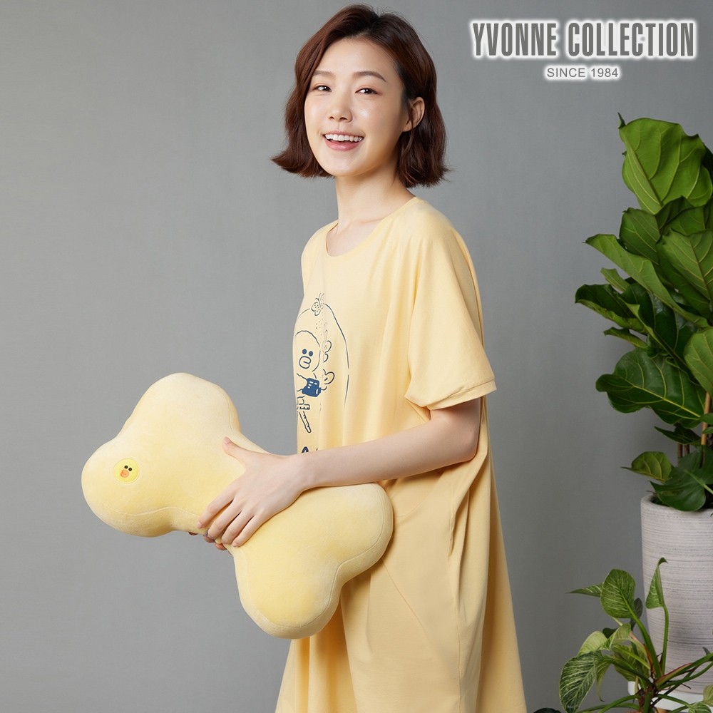 YVONNE 以旺傢飾 莎莉立體小骨頭抱枕（LINE FRIENDS）