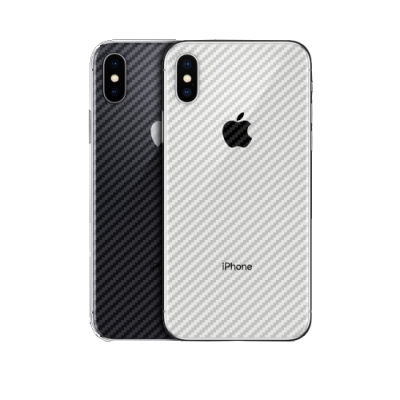 御殼坊  For:Apple iPhone X/XS 背面護貼(碳纖紋背貼)超值2片入