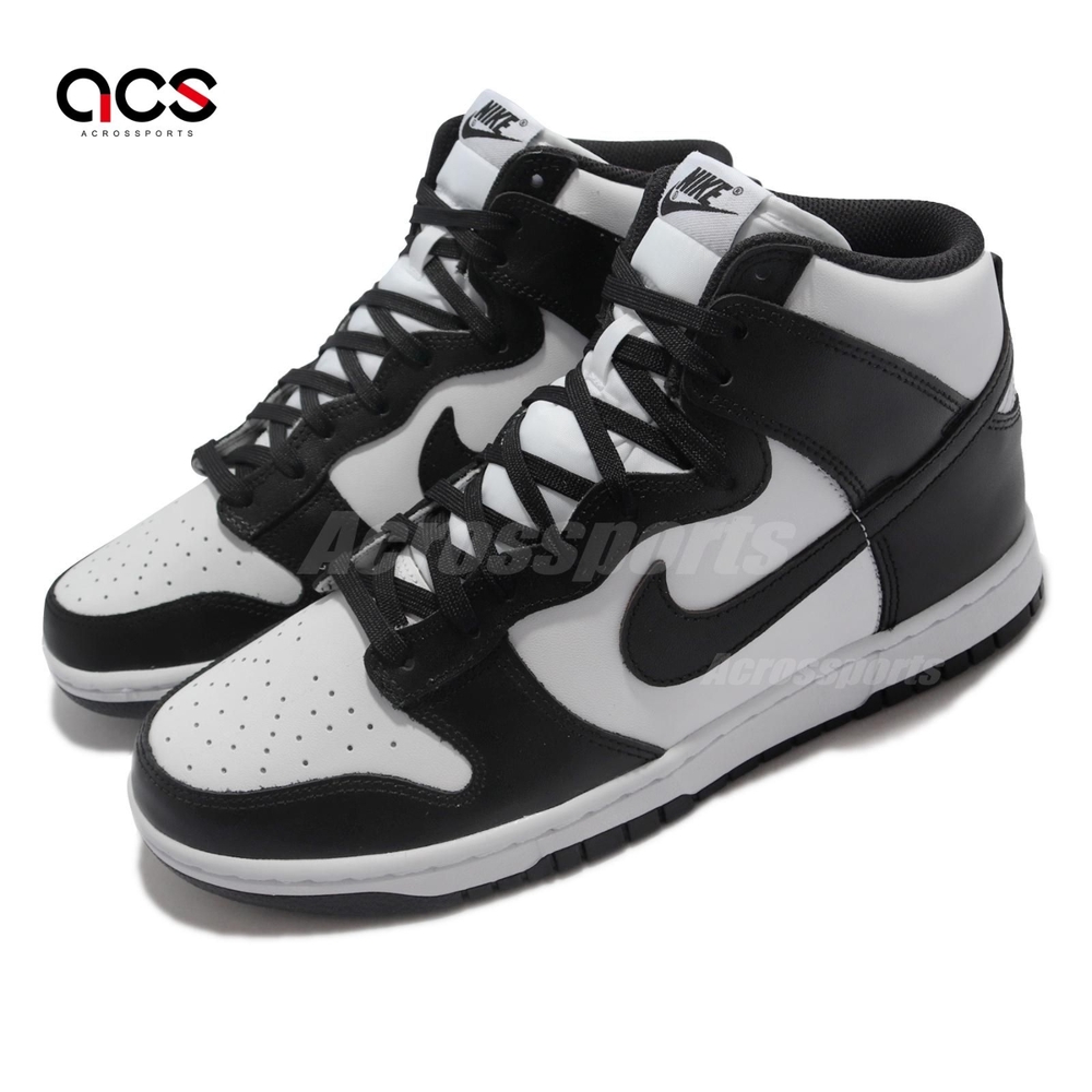 Nike 休閒鞋 Dunk HI Retro 運動 男女鞋 經典款 高筒 熊貓配色 情侶穿搭 皮革 黑 白 DD1399105