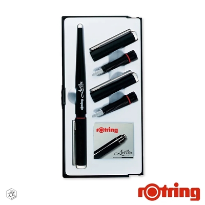 德國 rotring 藝術鋼筆套裝組 (三種筆頭)