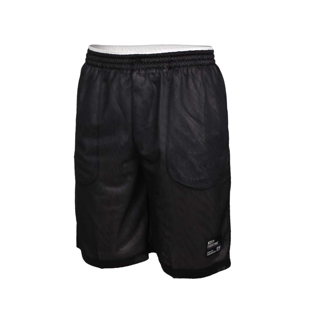 FIRESTAR 男雙面訓練籃球短褲-球褲 五分褲 運動 吸濕排汗 台灣製 B1706-15 黑白