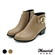 Material瑪特麗歐【全尺碼23-27】女鞋 靴子 MIT時髦方釦拉鍊短靴 T7831 product thumbnail 2