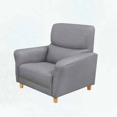 文創集 丹森耐磨布紋皮革獨立筒單人座沙發椅-88x88x89cm免組
