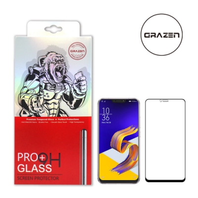 【格森GRAZEN】華碩ZENFONE5 2018/ZE620KL/ZS620KL滿版(黑)玻璃