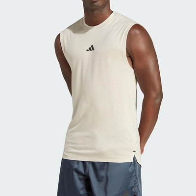 Adidas Power Tank 男款 淺褐色 修身 排汗 無袖 運動 健身 訓練 慢跑 路跑 背心 IQ1821