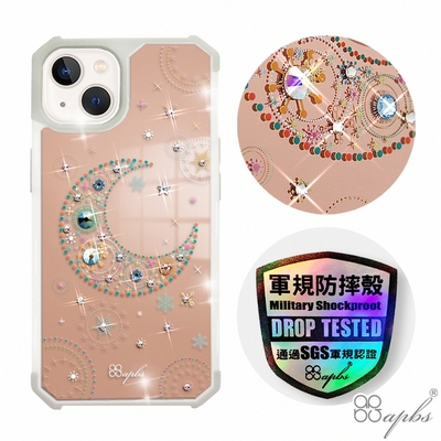 apbs iPhone 13 6.1吋軍規防摔鏡面水晶彩鑽手機殼-星月