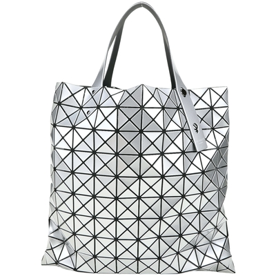 ISSEY MIYAKE PRISM 三宅一生 BAOBAO 10x10 亮片幾何手提托特包(銀色)