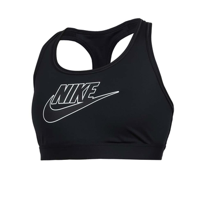 NIKE 女中度支撐運動內衣-DRI FIT 瑜珈 BRA FB4081-010 黑白