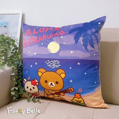 義大利Fancy Belle X 拉拉熊 海灘之夜 麂皮靠墊 45*45CM