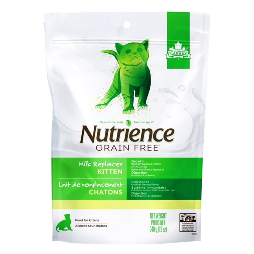 加拿大Nutrience紐崔斯GRAIN FREE-幼貓初乳奶粉 340g(12oz) (2包組) 購買第二件贈送全家禮卷100元*1張