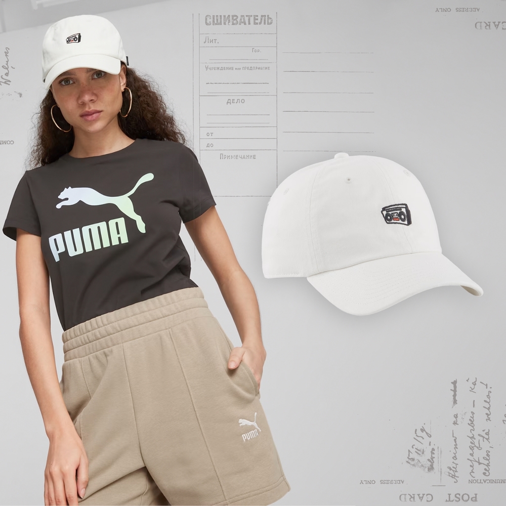 Puma 帽子 PRIME Dad Cap 男女款 白 老爹帽 可調式 老帽 刺繡圖案 02460503